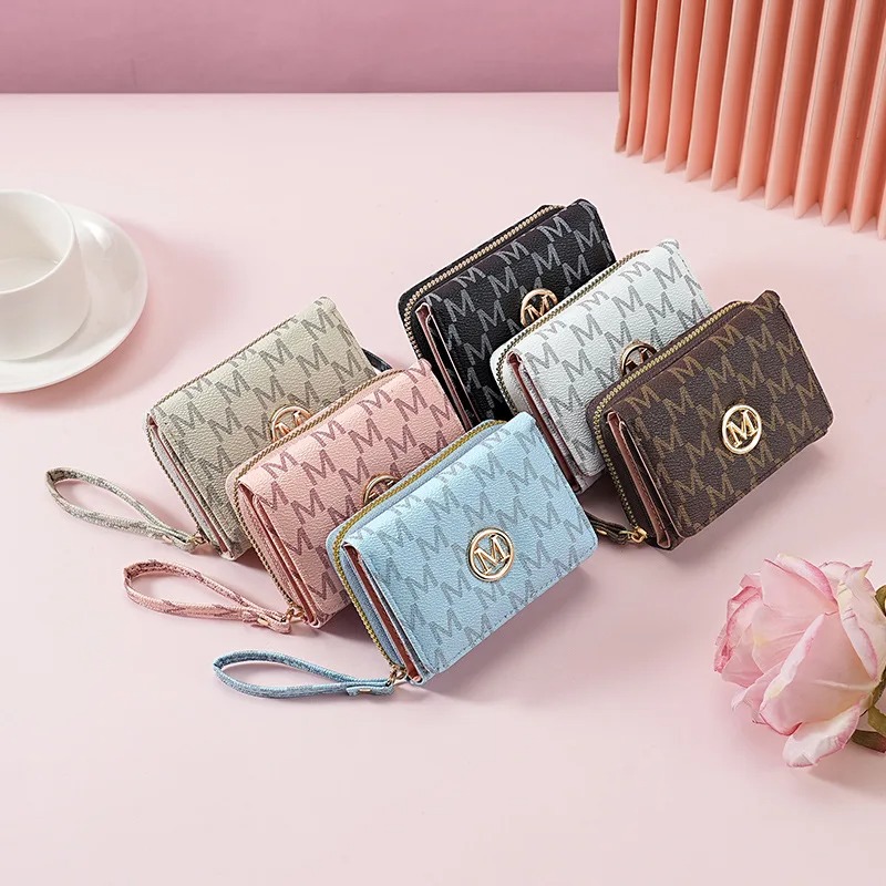 Sewing Zipper - Threefold Zipper Wallet with Letter Pattern,