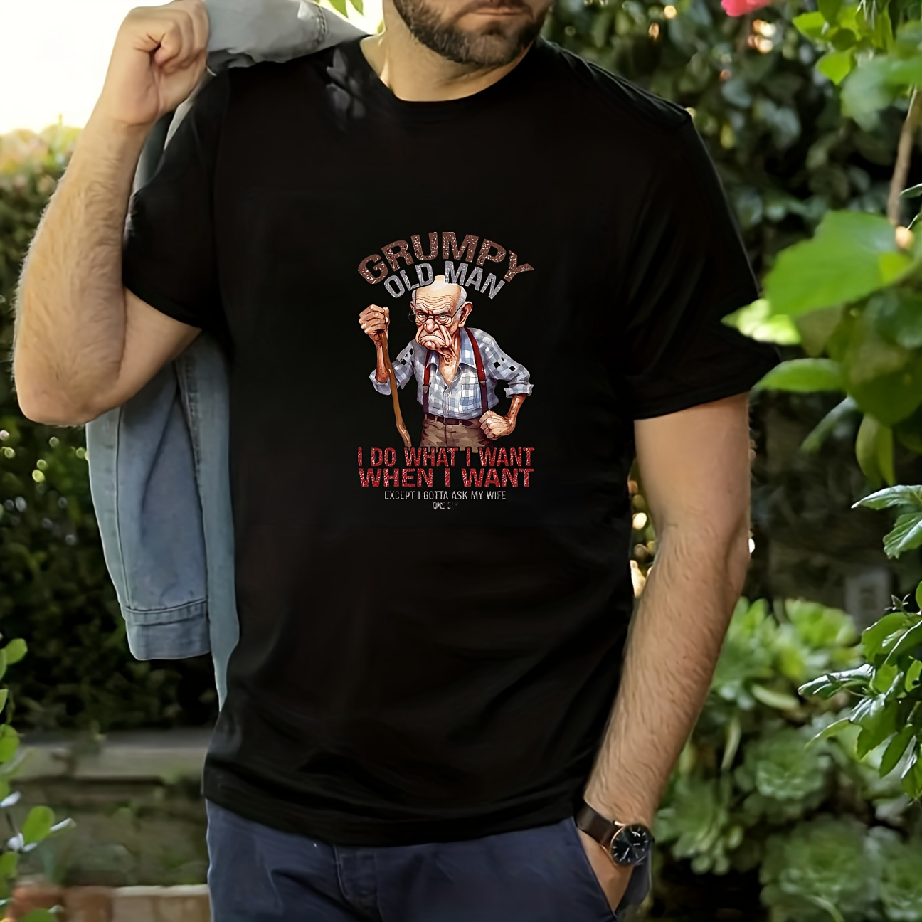 Funny Old Man Quotes Cartoon H - Iron On Patch review and price