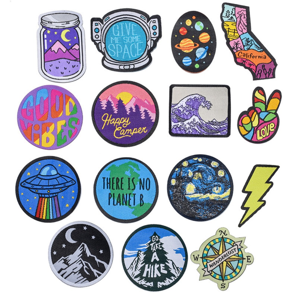Cartoon Landscape Space Woven  - Sewing Label review and price