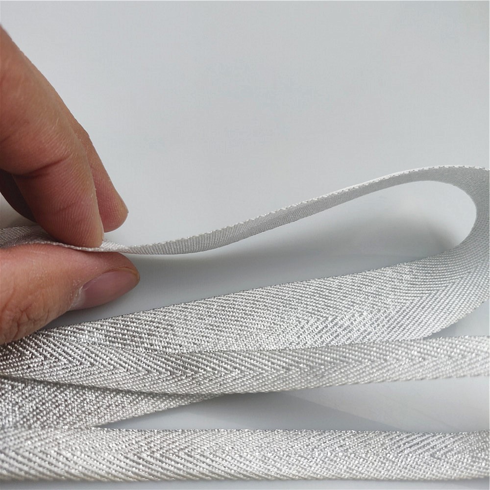 10-50mm Width Silver Twill Pol - Binding Tape Bias review and price