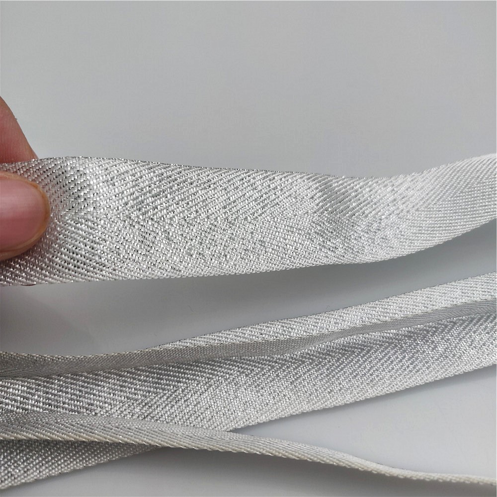 10-50mm Width Silver Twill Pol - Binding Tape Bias review and price