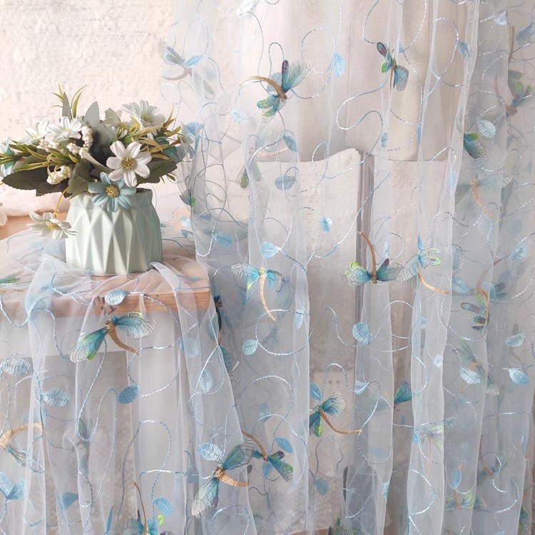 1yard Blue pink mesh fabric Th - Sewing Embroidery Fabric review and price