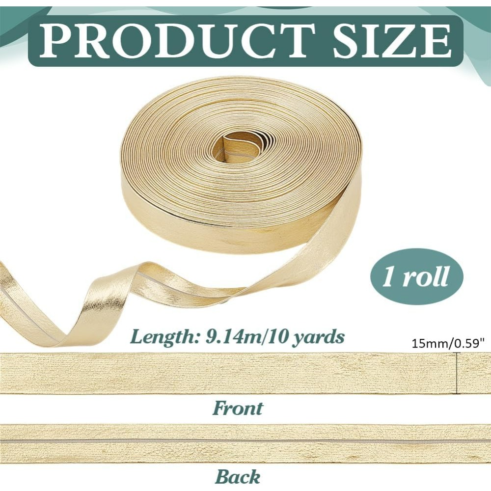 9.8 Yards Gold Leather Trim Fo - Binding Tape Bias review and price