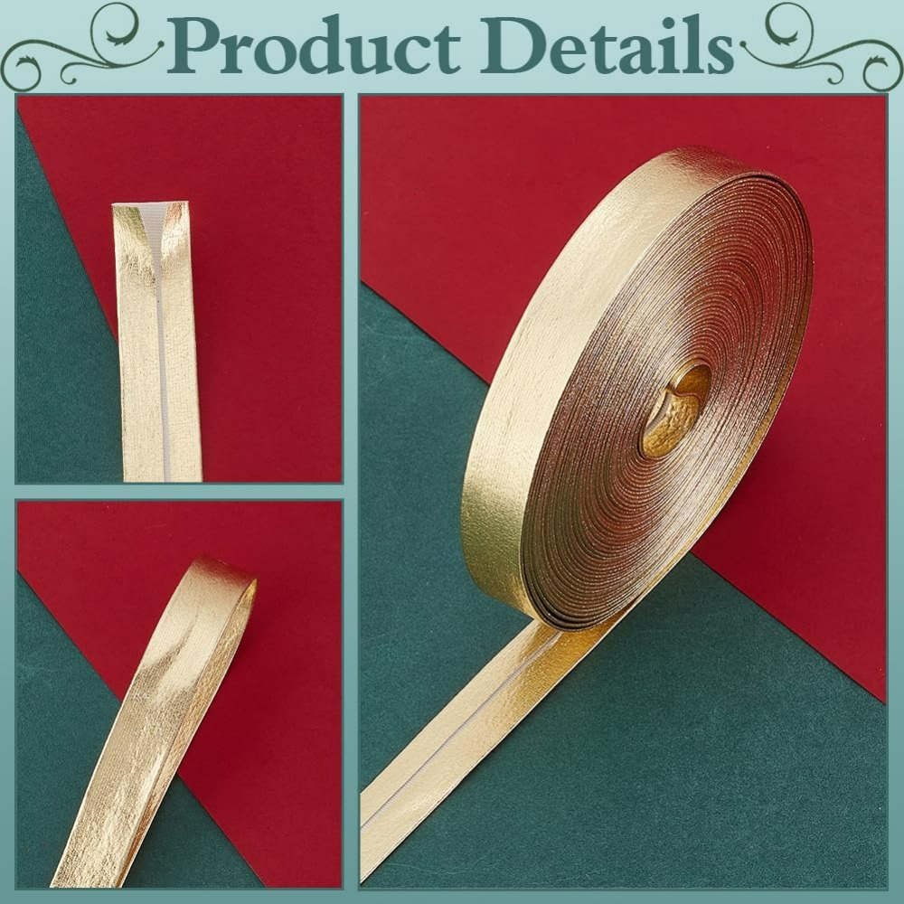 9.8 Yards Gold Leather Trim Fo - Binding Tape Bias review and price