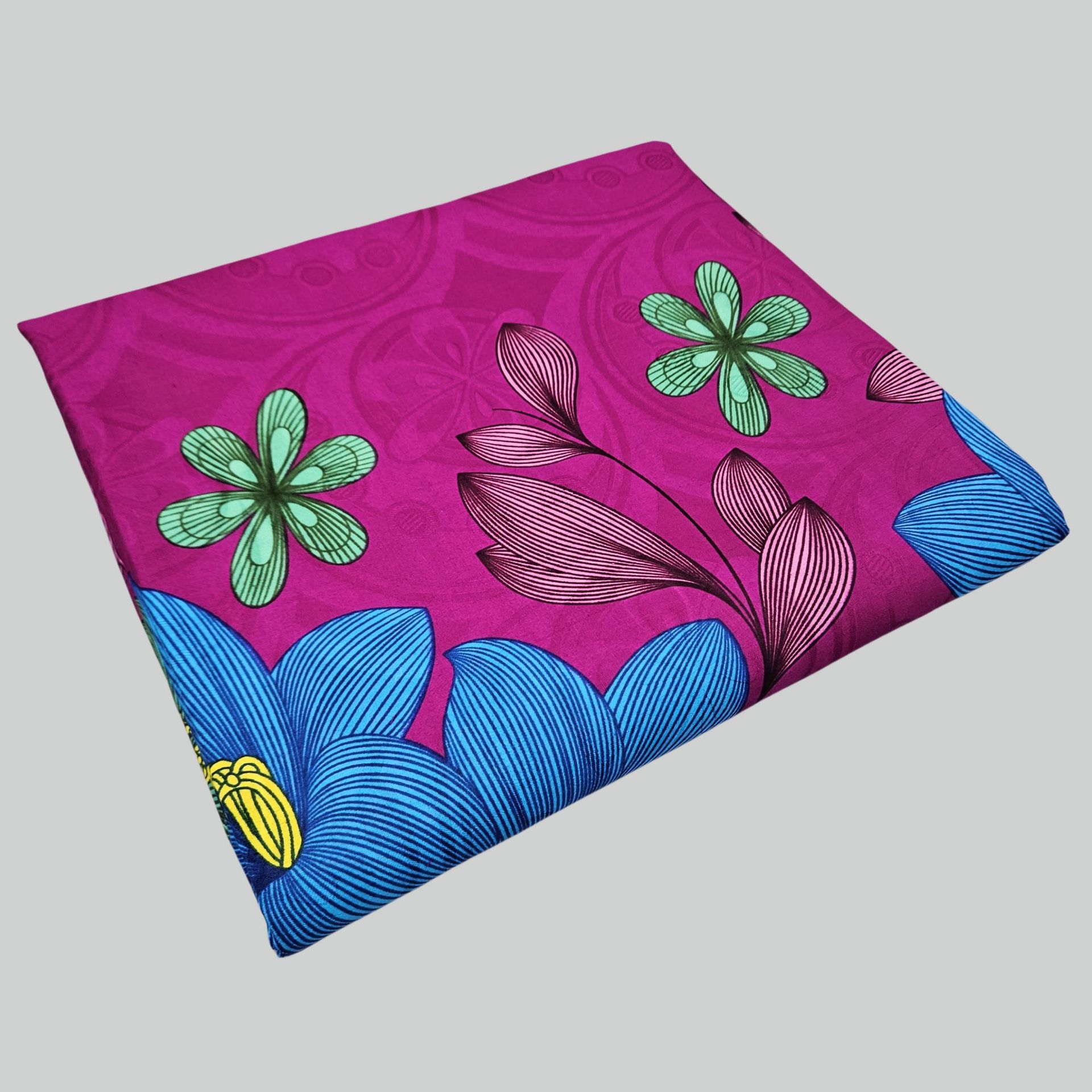 Floral Printed on Purple Blue  - Sewing Batik review and price