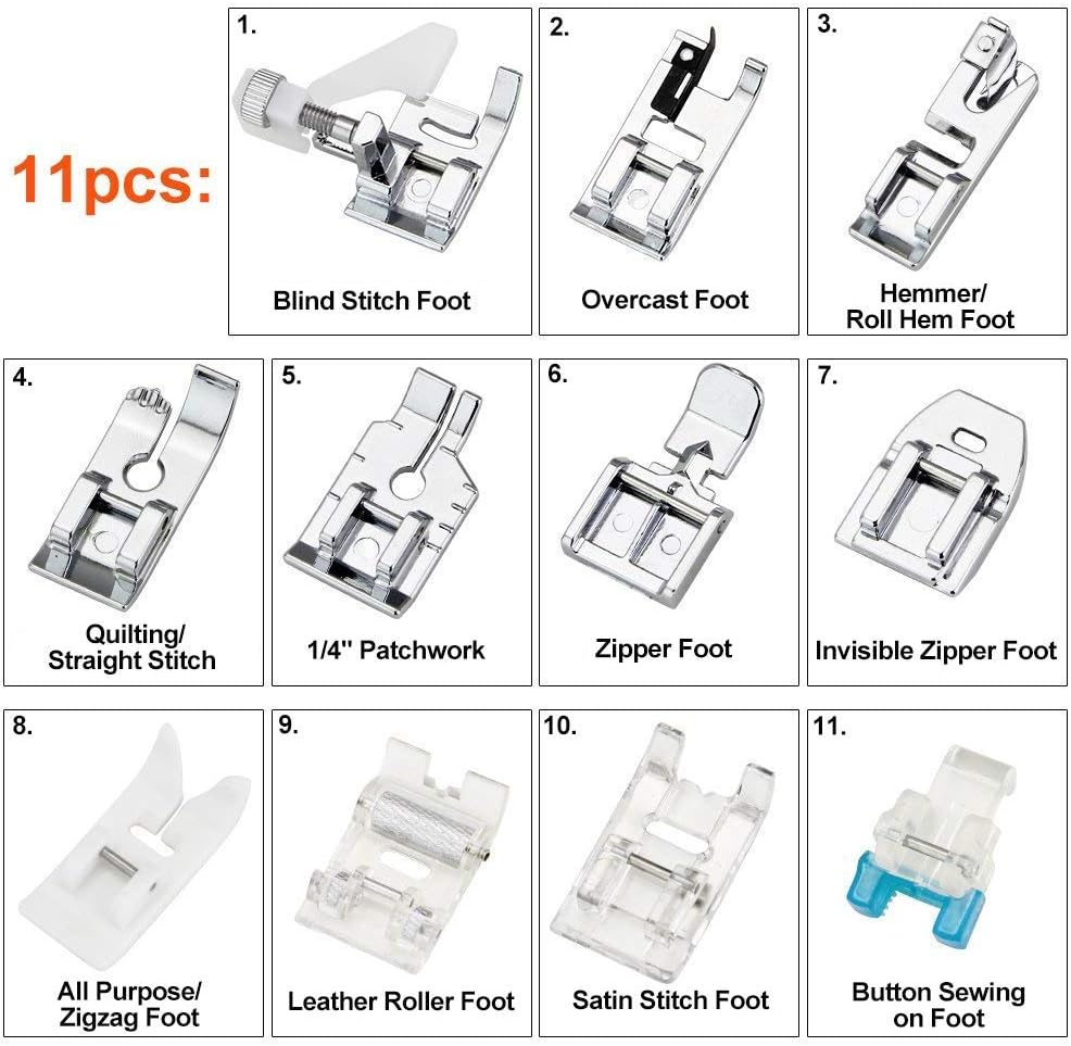 11Pcs Presser Feet Set - Walki - Textile Sewing Machine review and price
