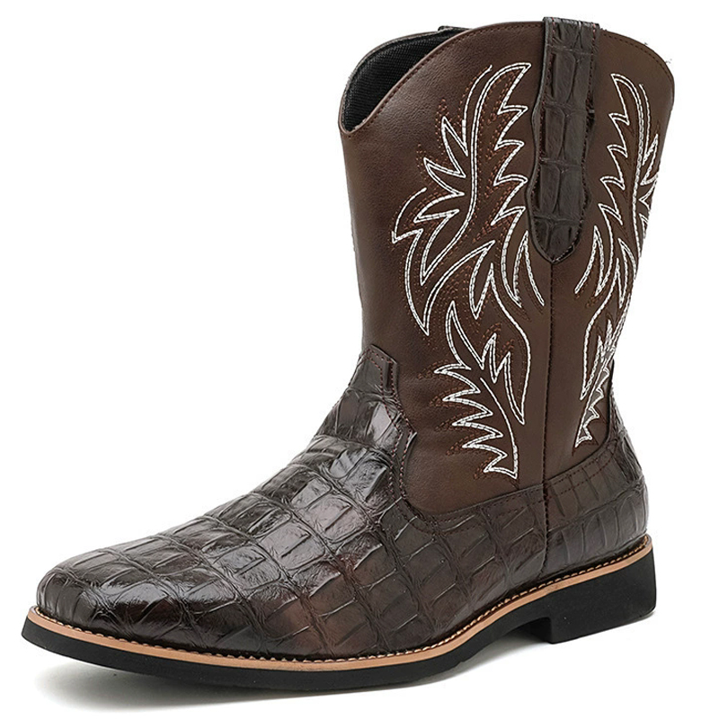 Retro Wide Toe Western Cowboy  - Sewing Embroidery Fabric review and price