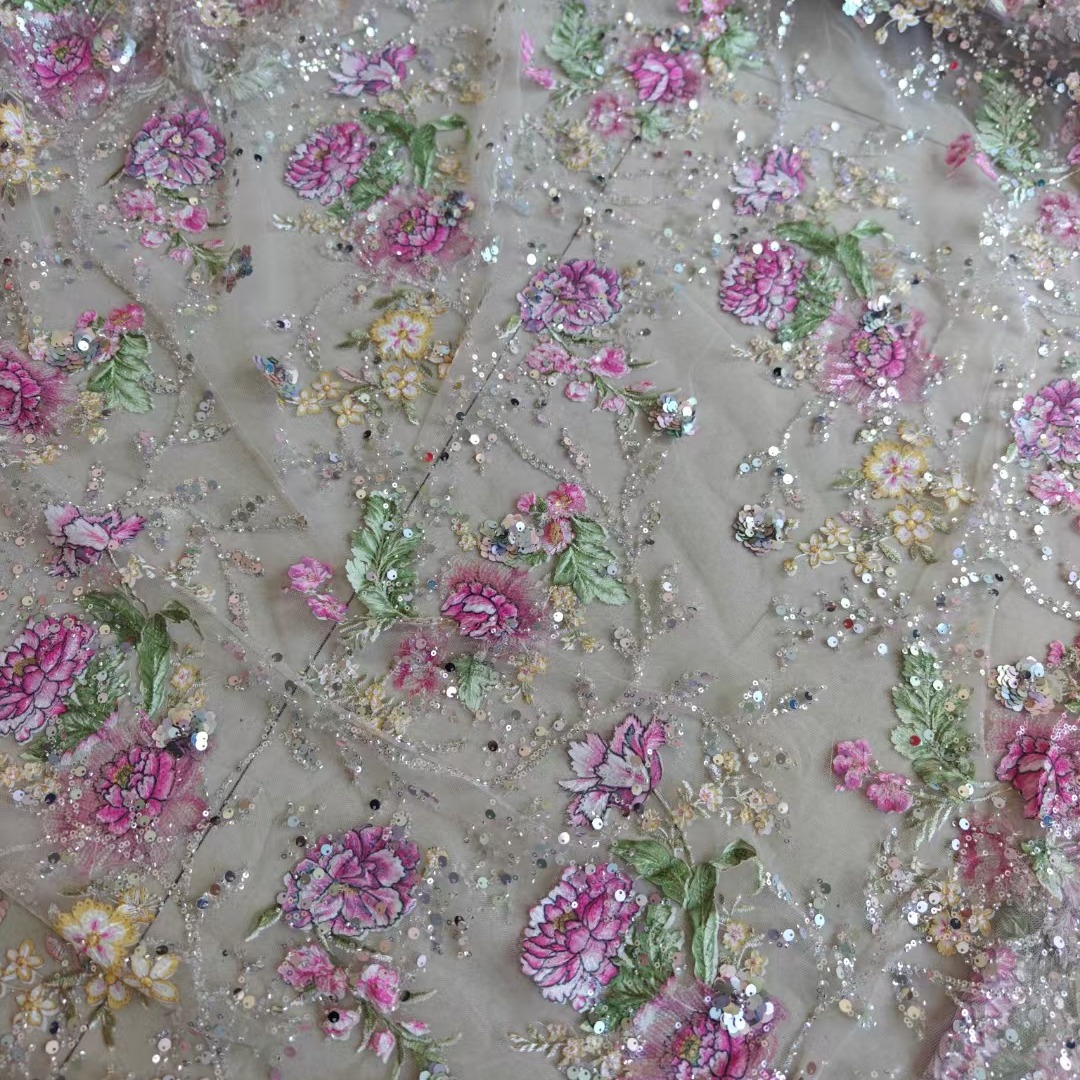 1M 120Cm Wide Luxury Beaded La - Sewing Embroidery Fabric review and price