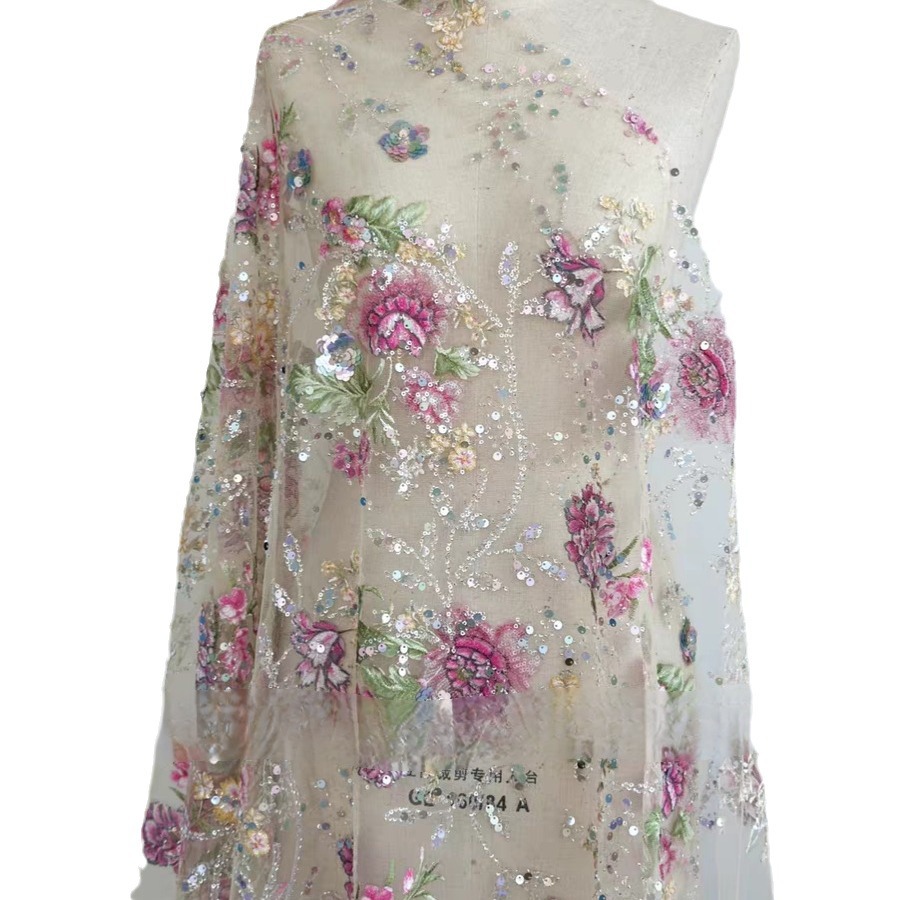 1M 120Cm Wide Luxury Beaded La - Sewing Embroidery Fabric review and price