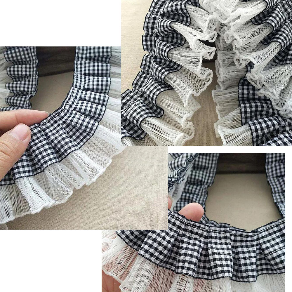 7CM Wide Plaid Pleated Cloth T - Textile And Sewing Supply review and price