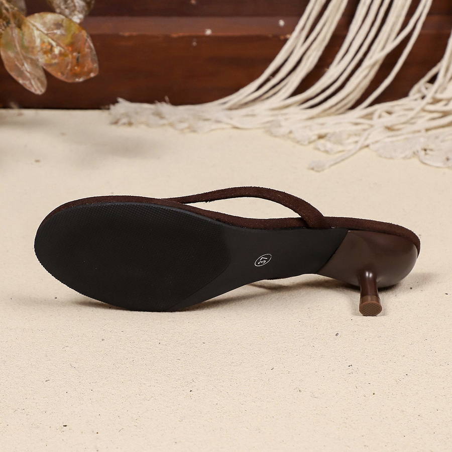 New Faux Suede Heeled Thong Sa - Sewing New review and price