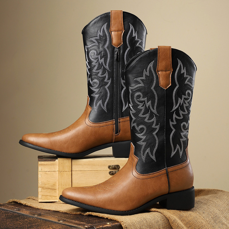 NEW Men High Boots Embroidery  - Sewing Embroidery Fabric review and price
