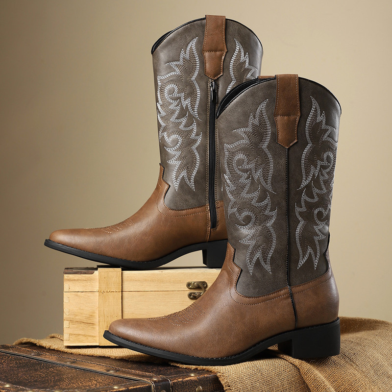 NEW Men High Boots Embroidery  - Sewing Embroidery Fabric review and price