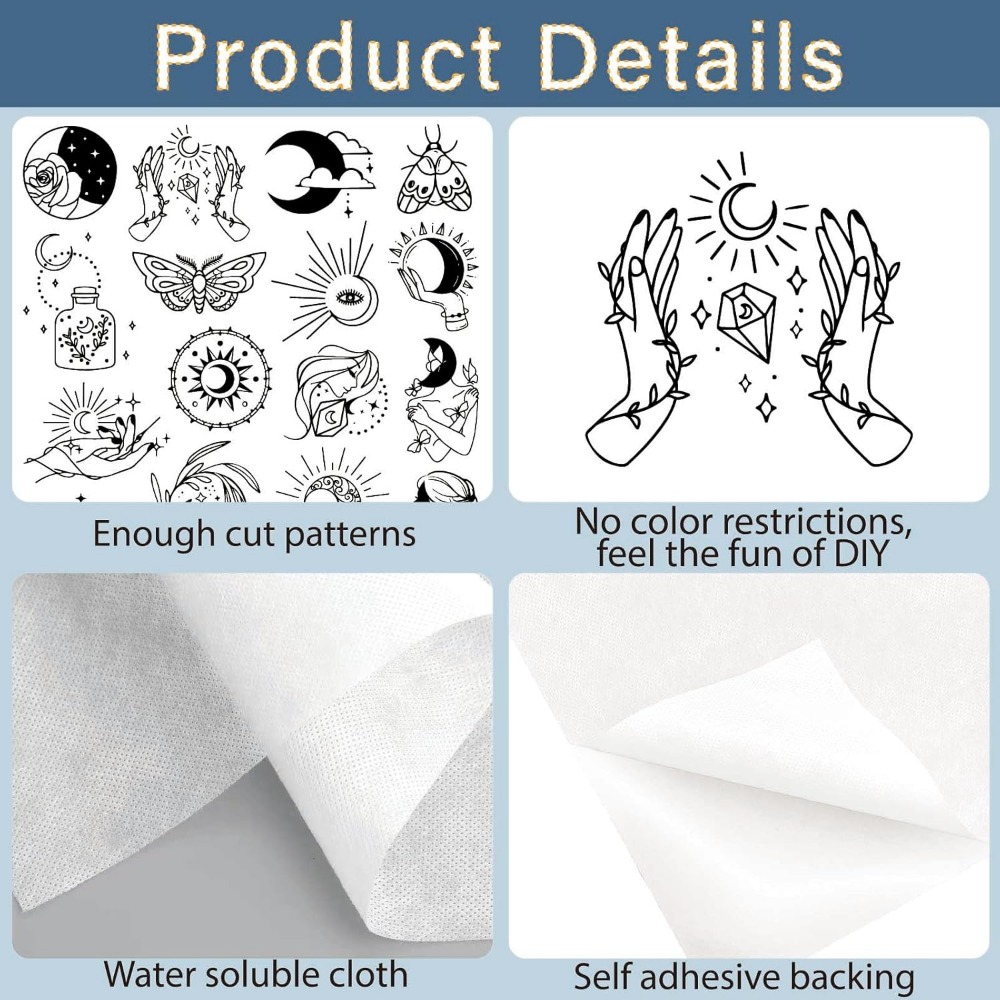 51Pcs Boho Moon Sun Water Solu - Sewing Embroidery Fabric review and price