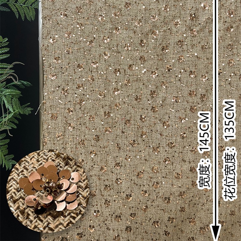 1 yard Heavy industry sequin e - Sewing Embroidery Fabric review and price